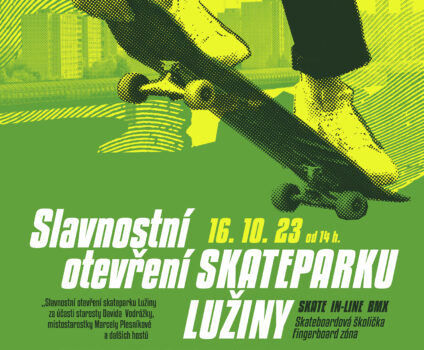 Pozvánka pro veřejnost na slavnostní zahájení skateparku Lužiny